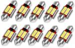 Autolife SMD-ROOF-10SMD-31 - 10db-os 31MM Szofita Led 12V hűtõbordás CANBUS (21202) - aruhaz