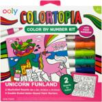 OOLY Set creativ de pictură după numere cu markere Colortopia - Tărâmul Unicornilor (Set de 6 culori duble) (161-135)