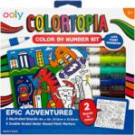 OOLY Set creativ de pictură după numere cu markere Colortopia - Aventuri Epice (Set de 6 culori duble) (161-134)
