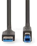 Nedis CCGB61100BK20 USB 3.2 Gen 1 | USB-A Dugasz - USB-B Dugasz | 5 Gbps | Nikkelezett | 2, 00 m (CCGB61100BK20) (CCGB61100BK20)
