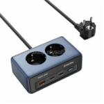 ColorWay Hálózati és USB elosztó, 2 dugalj, 2x220V/1xUSB-A/2xUSB-C (GaN45W) (CW-CHE25PDB) (CW-CHE25PDB)