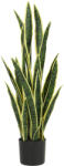 Outsunny Sansevieria Artificială în Ghiveci, Plantă Falsă pentru Interior și Exterior cu 21 de Frunze Modelabile, Ø20x90 cm | Aosom Romania (844-267V01YG)