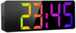 Izoxis 27743 digitális tükörkijelzős LED ébresztőóra, 34 LED, fekete