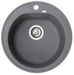 Metalac Venera Metalac 372990 Gránit Mosogatótálca - Extra mély, Egymedencés, Kerek, Grafit (372990) - muszakishop