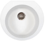 Metalac Omega Metalac 177003 Gránit Mosogatótálca - Extra mély, Egymedencés, Kerek, Fehér (177003) - muszakishop