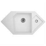 Metalac Diamond Metalac 191593 Gránit Sarok Mosogatótálca - Design, Fehér (191593) - muszakishop
