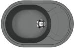 Ulgran U-610-343 Csepegtetőtálcás Gránit Mosogató - Ovális, Antracit (U-610-343) - muszakishop