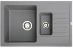 Metalac Quadro Plus 1.5D Metalac 372988 Gránit Mosogatótálca - Extra mély, Csepegtetőtálcás, Design, Grafit (372988) - muszakishop
