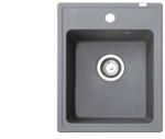 Metalac Quadro 40 Metalac 372983 Gránit Mosogatótálca - Extra mély, Egymedencés, Négyzet, Grafit (372983) - muszakishop
