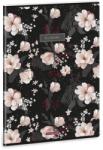 Ars Una Flowery Black A4 extra kapcsos kockás füzet (53123749) - ipon