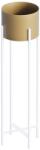 Aberto Design Decorative Pot White Gold GED-025-C