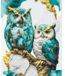 Origami Pictura pe numere cu sasiu si set de culori acrilice metalizate, 40x50 cm, LW3405 (LW3405) Carte de colorat