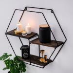  Hanah Home Wall Shelf Black Walnut Narcissus (491CRT1104)
