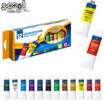 S-COOL Tempera, 12 ml, 12 culori/set - S-COOL (SC001)