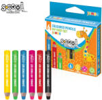 S-COOL Creioane color JUMBO 8 mm + ascutitoare, 6 cul/set - S-COOL (SC2685)
