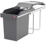 Hailo Cos de gunoi incorporabil Hailo 502.43. 562, 24 l, corp 300 mm, mecanism de extragere manuala, gri inchis (502.43.562) Cos de gunoi