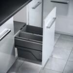 Hailo Cos de gunoi incorporabil Hailo Cargo 502.58. 334, 1x17 l si 1x28 l, corp 500 mm, cos plastic, gri inchis (502.58.334) Cos de gunoi