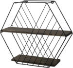  Hanah Home Wall Shelf Black Dark Walnut Anemone Vulgaris (491CRT1132)