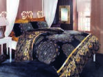  L' essential Maison Ranforce Double Quilt Cover Set Black Yellow Beige Brown Osmanlı - Yellow