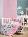  L' essential Maison Ranforce Baby Quilt Cover Set Pink White Mint Unicorn v2 - Pink