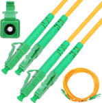 Extralink Cablu de retea Extralink 1 m LC/APC-LC/APC 9/125um Duplex Single-Mode G657A PVC Galben (ex.1308)