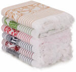  L' essential Maison Wash Towel Set (6 Pieces) White Dark Blue Grey Pink Purple Green Yellow Pecete