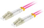 Lanberg Patch Cord Fibra Optica Lanberg FO-LULU-MD41-0100-VT, Multi-Mode, Duplex LC/UPC - Duplex LC/UPC, 10 m, Violet (FO-LULU-MD41-0100-VT)