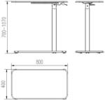 Unique Birou Gaming Unique Desk/table with adjustable height Unique LAPTOP DESK white (17-QC402-W-W)