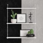  Hanah Home Wall Shelf White Armoni 3' lü - Shiny White (775DCM1685)