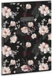 Ars Una Flowery Black 24 (5374) A4 extra kapcsos kockás füzet 53123749 (53123749)