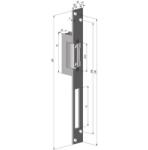 ASSA ABLOY Electromagnet fail safe YALE YB37-12D-L, 12Vcc, 180mA, include placa suport (YB37-12D-L)