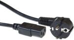 ACT Powercord mains connector Schuko CEE 7/7 male (angled) - C13 IEC 60320 0, 5m Black AK5145 (AK5145)