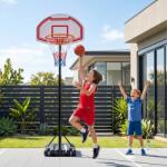 Movepro állítható magasságú Kosárlabda palánk 165-210cm - Fekete (QSG-S018)