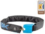 Hiplok Lite integrált láncos lakat, 75 cm x 6 mm, derékra csatolható, fekete - kék