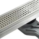 Wellis W-Drain zuhanyfolyóka Square mintázatú ráccsal 90x7x9, 5 cm (WEL-WE00094)