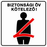  Biztonsági öv kötelező matrica