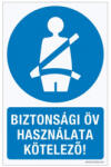  Biztonsági öv kötelező matrica - kék