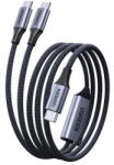 UGREEN 2 în 1 - 2xUSB-C PD 140W 2m - Negru - pcone