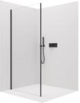 Cerano - Porte oldalfal B/J - 8 mm - matt fekete, átlátszó üveg - 90x195 cm (CER-413456)