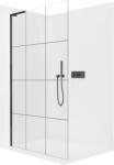 Cerano - Zuhanykabin kabin Onyx L-bal oldali merevítővel - 8 mm - matt fekete, ipari üveg - 120x200 cm (CER-8050BD1324)