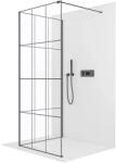 Cerano - Zuhanykabin Onyx Corner Cube bal/jobb - 8 mm - négyzet alakú tartó - matt fekete, ipari üveg - 140x130x200 cm (CER-8050BD11774)