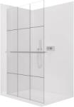 Cerano - Walk-in Crystal bal/jobb zuhanykabin - 8 mm + polc/törölközőtartó - merevítő nélküli rendszer - króm, ipari üveg - 100x200 cm (CER-8050BD6833)