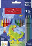 Faber-Castell Filctoll készlet, FABER-CASTELL "Dinoszaurusz" 10 különböző szín + 3 metál (554214) - eztkapdki