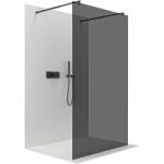 Cerano - Zuhanykabin Onyx Duo bal/jobb - 10 mm - kerek tartó - matt fekete, grafitüveg - 100x200 cm (CER-8050BD71171)