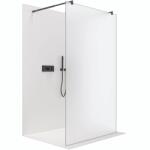 Cerano - Zuhanykabin Onyx Duo bal/jobb - 8 mm - kerek tartó - matt fekete, matt üveg - 50x200 cm (CER-8050BD2224)