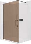 Cerano - Zuhanykabin Onyx kerek bal/jobb - 8 mm - kerek tartó - matt fekete, bronz üveg - 60x200 cm (CER-686392)
