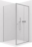 Cerano - Zuhanykabin Varone POINT B/J - 6 mm - króm, átlátszó üveg - 130x100x195 cm - tolóajtó (CER-DY505-130100)