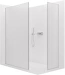 Cerano - Walk-in Crystal TL/P zuhanyfal - 8 mm - merevítő nélküli rendszer - króm, matt üveg - 150x80x200 cm (CER-8050BD4687)