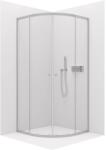 Cerano - Zuhanykabin Orso B/J - 5 mm - negyedkör alakú - R550 - króm, átlátszó üveg - 100x100x195 cm - tolóajtó (CER-650485)