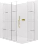 Cerano - Walk-in Crystal TL/P zuhanyfal - 8 mm - merevítő nélküli rendszer - arany, ipari üveg - 110x90x200 cm (CER-8050BD5860)